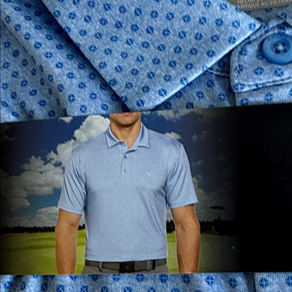 LOT OF 2 NEW CALLAWAY PERFORMANCE STRETCH POLOS SIZE XXL REGATTA BLUE - Picture 2 of 6
